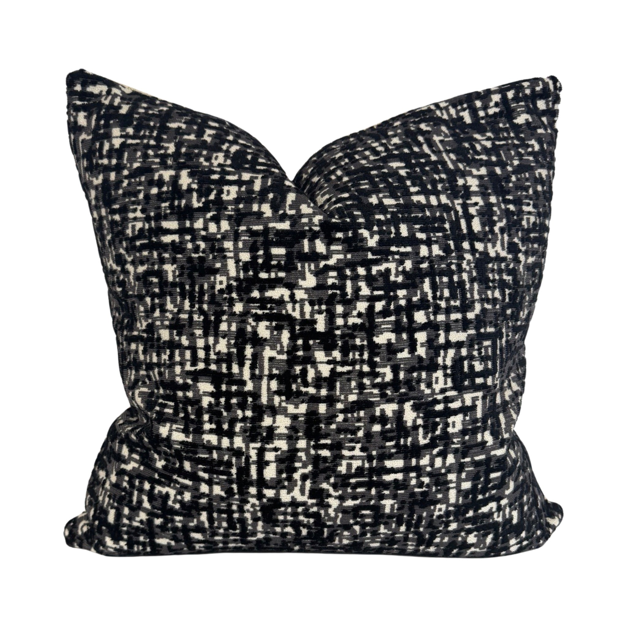 Broken Cross Hatch Velvet Pillow Cover