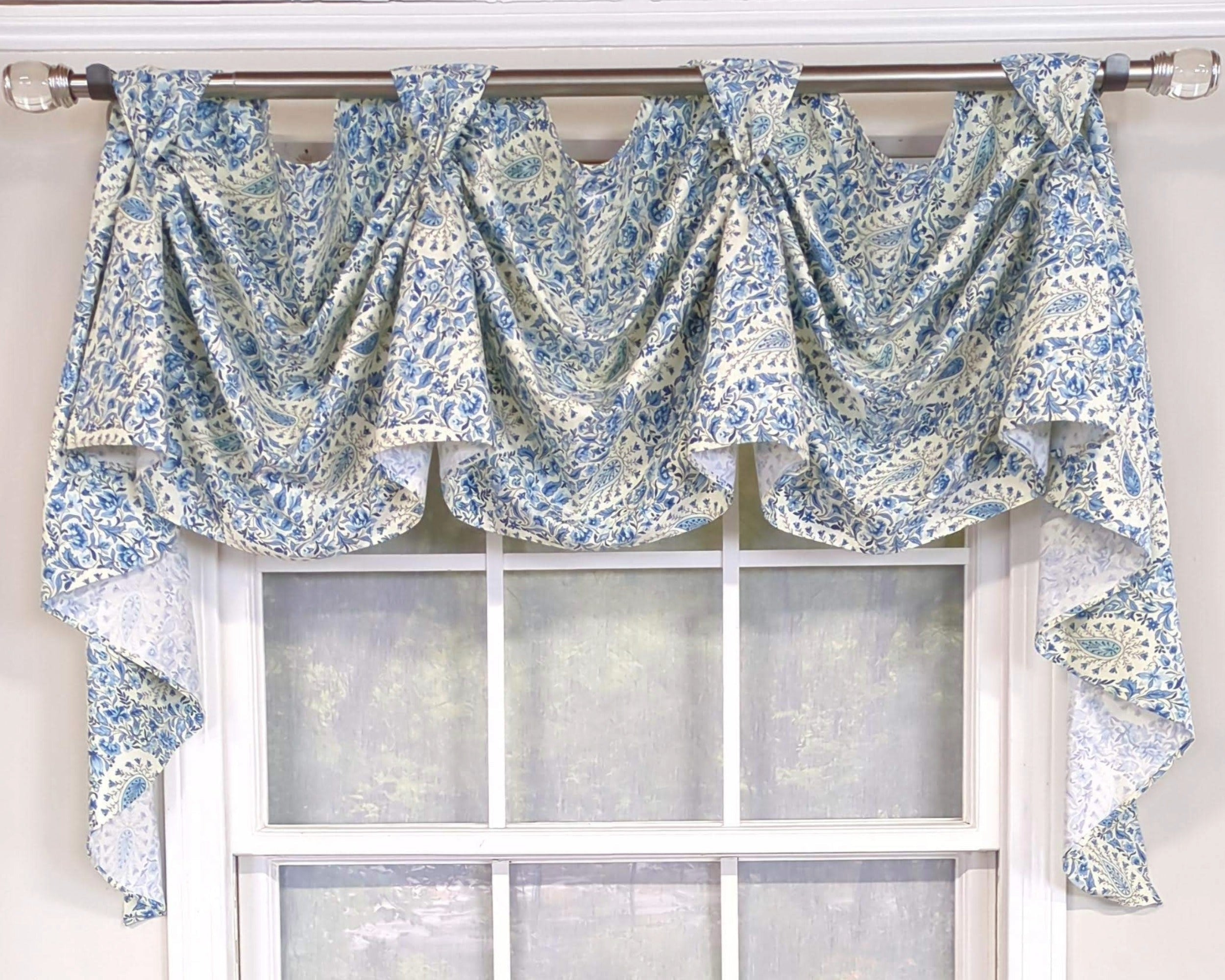 Delft Paisley Victory Swag Valance