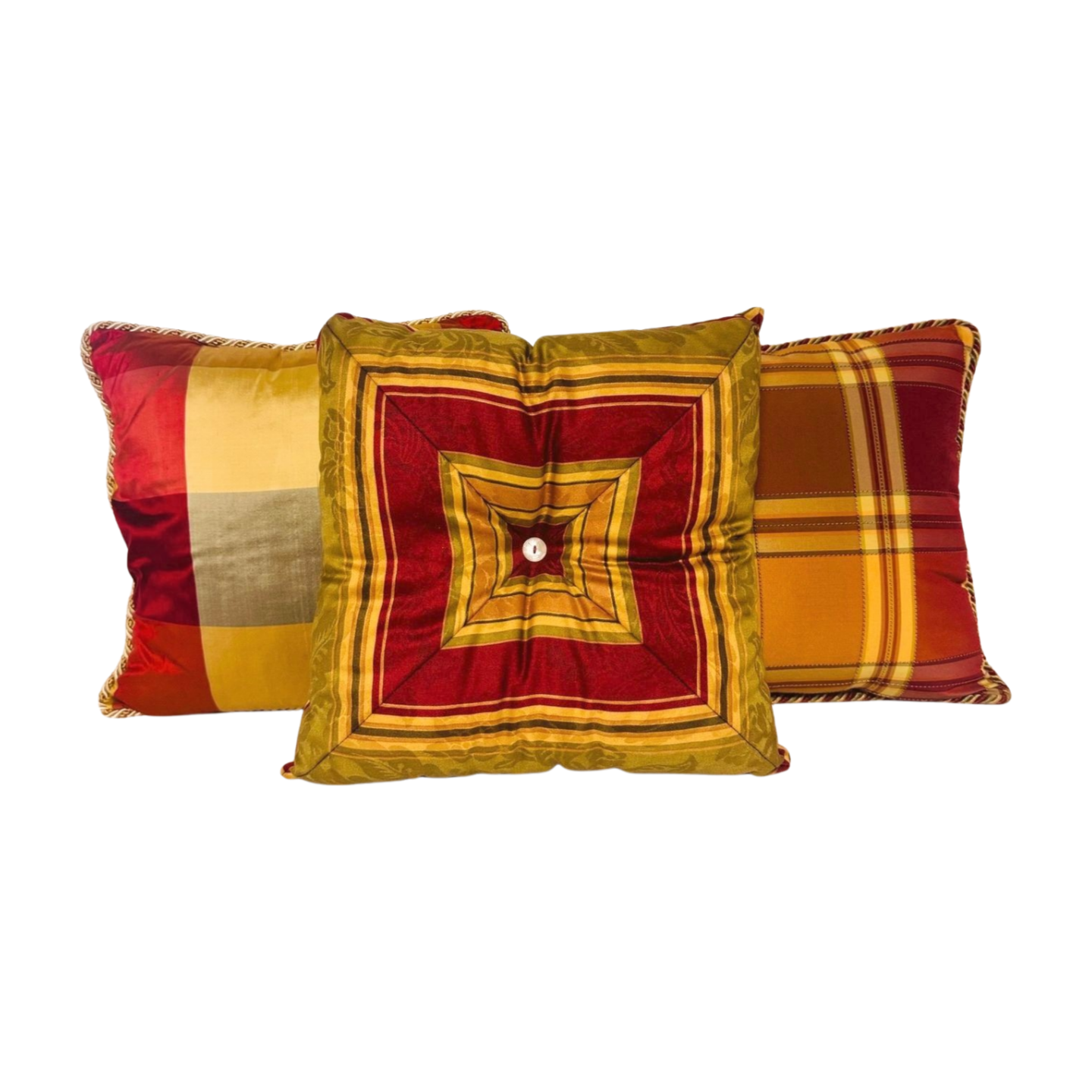 Striped Holiday Decorative Pillow