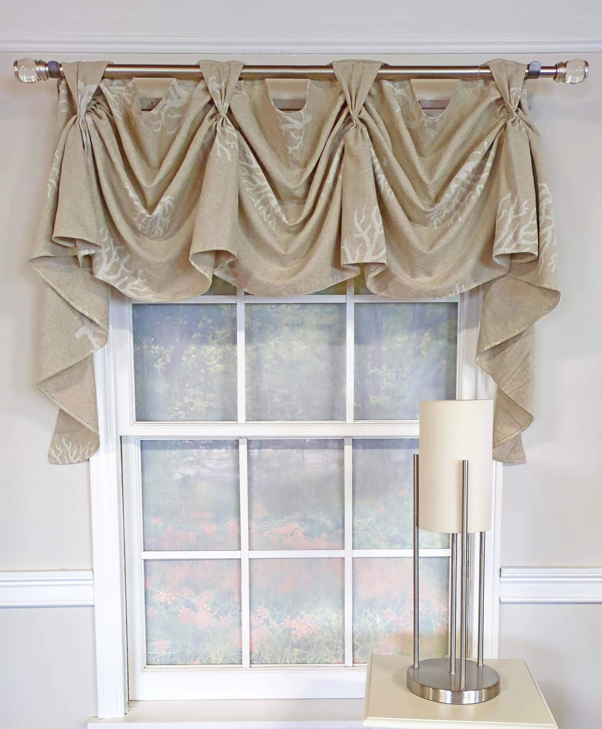 Quiet Coral Victory Swag Valance