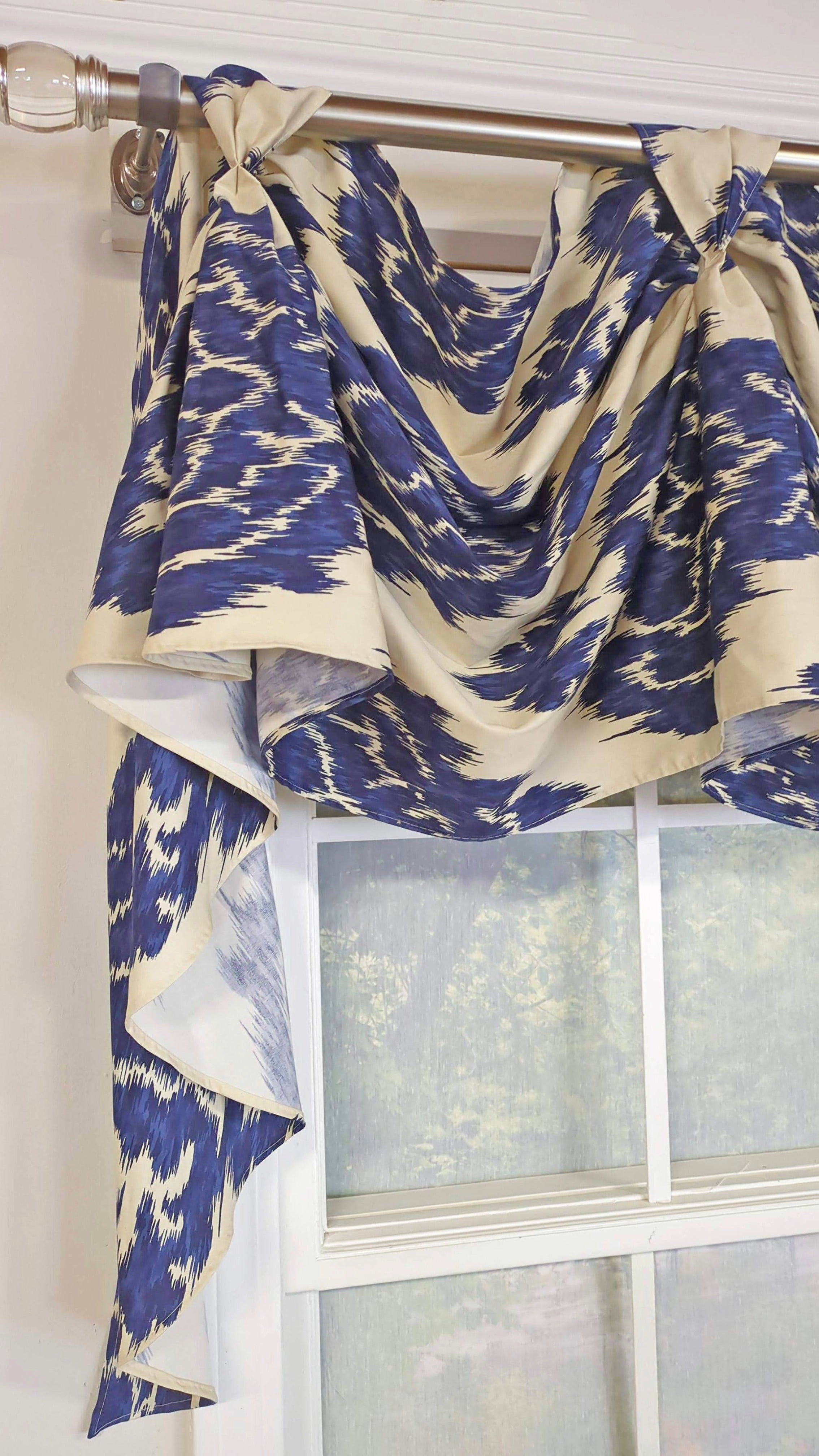 Royal Ikat Victory Swag Valance