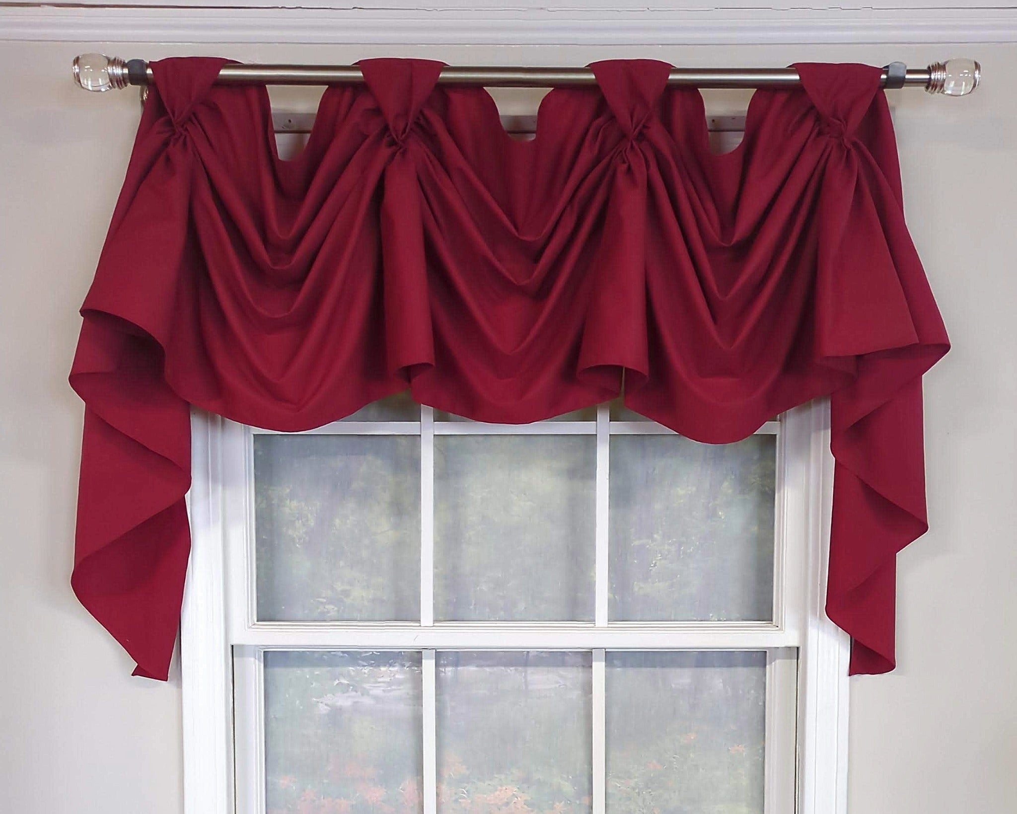 Ruby Red Victory Swag Valance