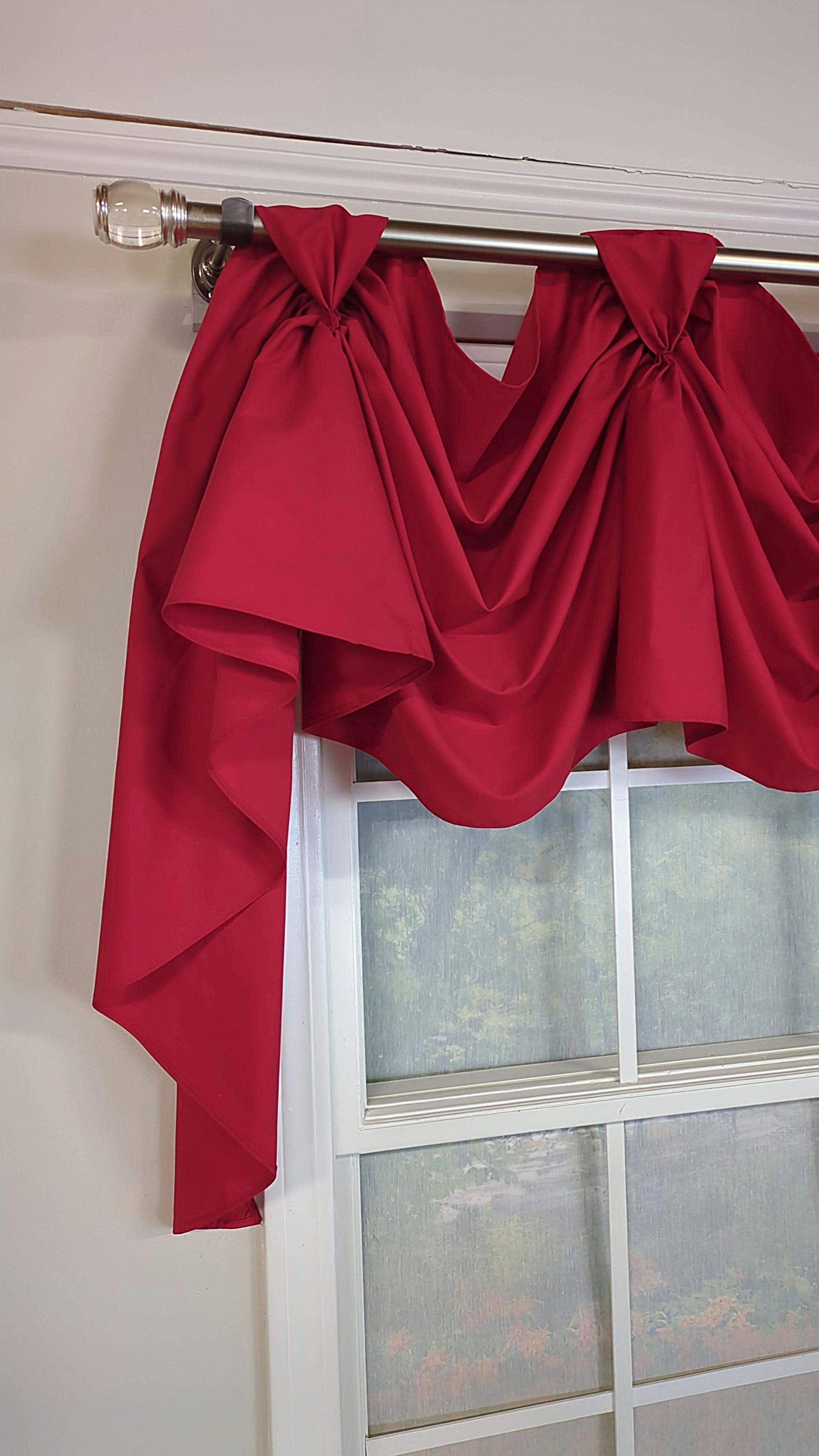 Ruby Red Victory Swag Valance