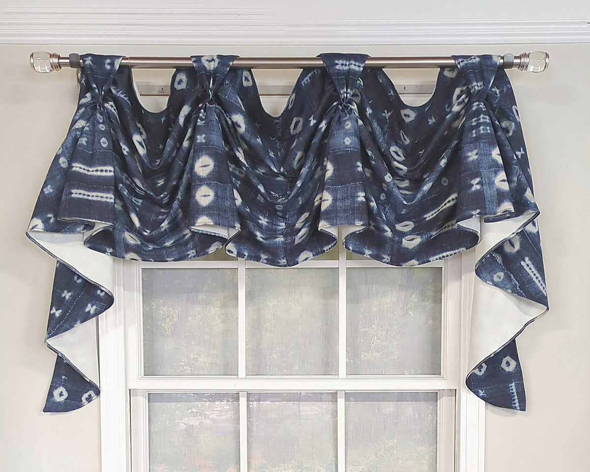 Shibori Victory Swag Valance
