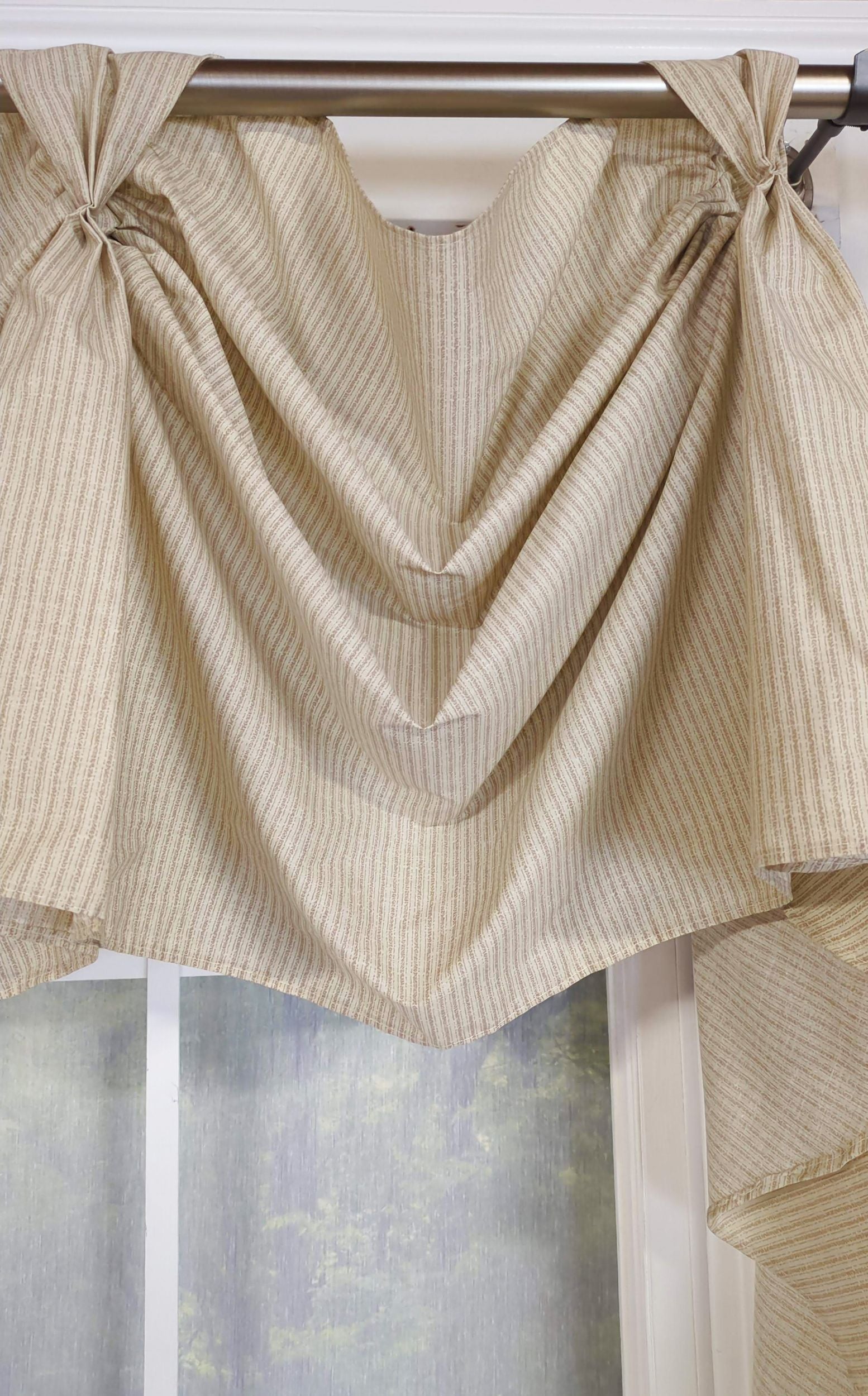 Tidy Ticking Victory Swag Valance