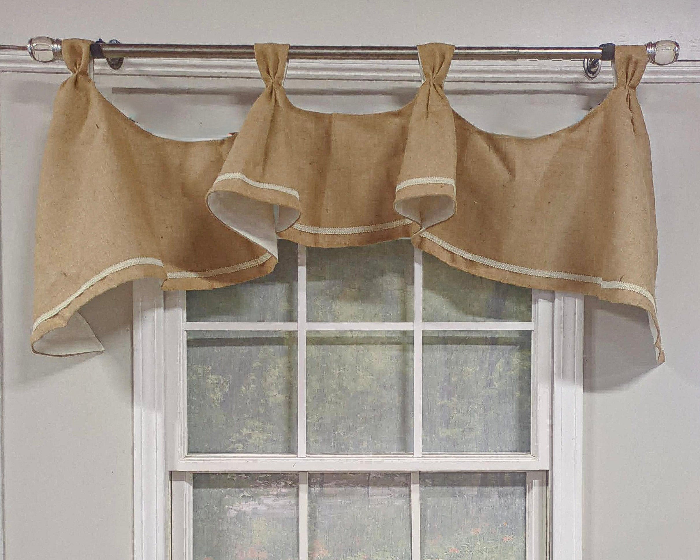 Natural Burlap Jaime Valance