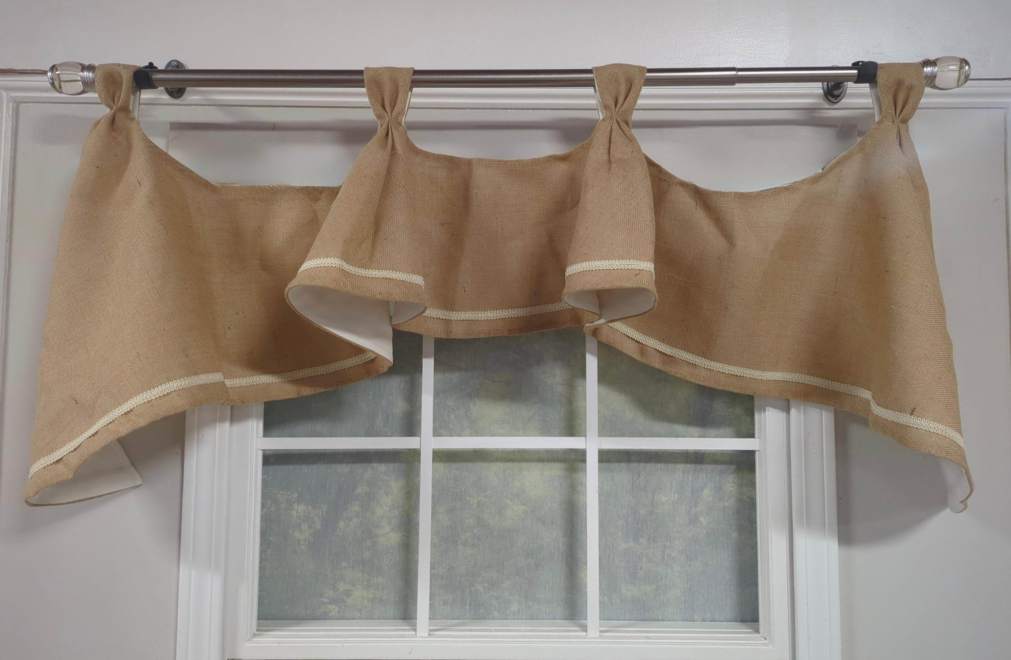 Natural Burlap Jaime Valance