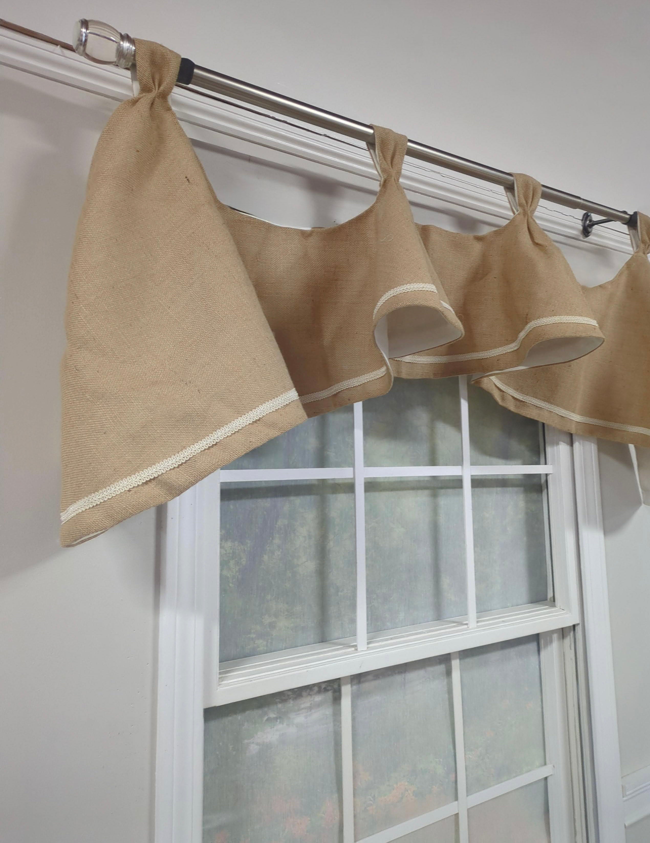 Natural Burlap Jaime Valance