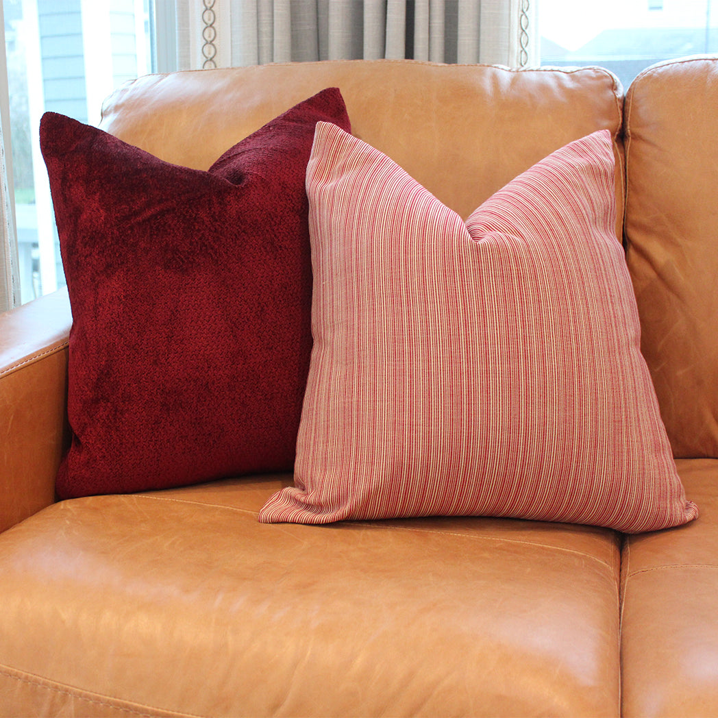 Crushed Red Velvet Pillow Cover