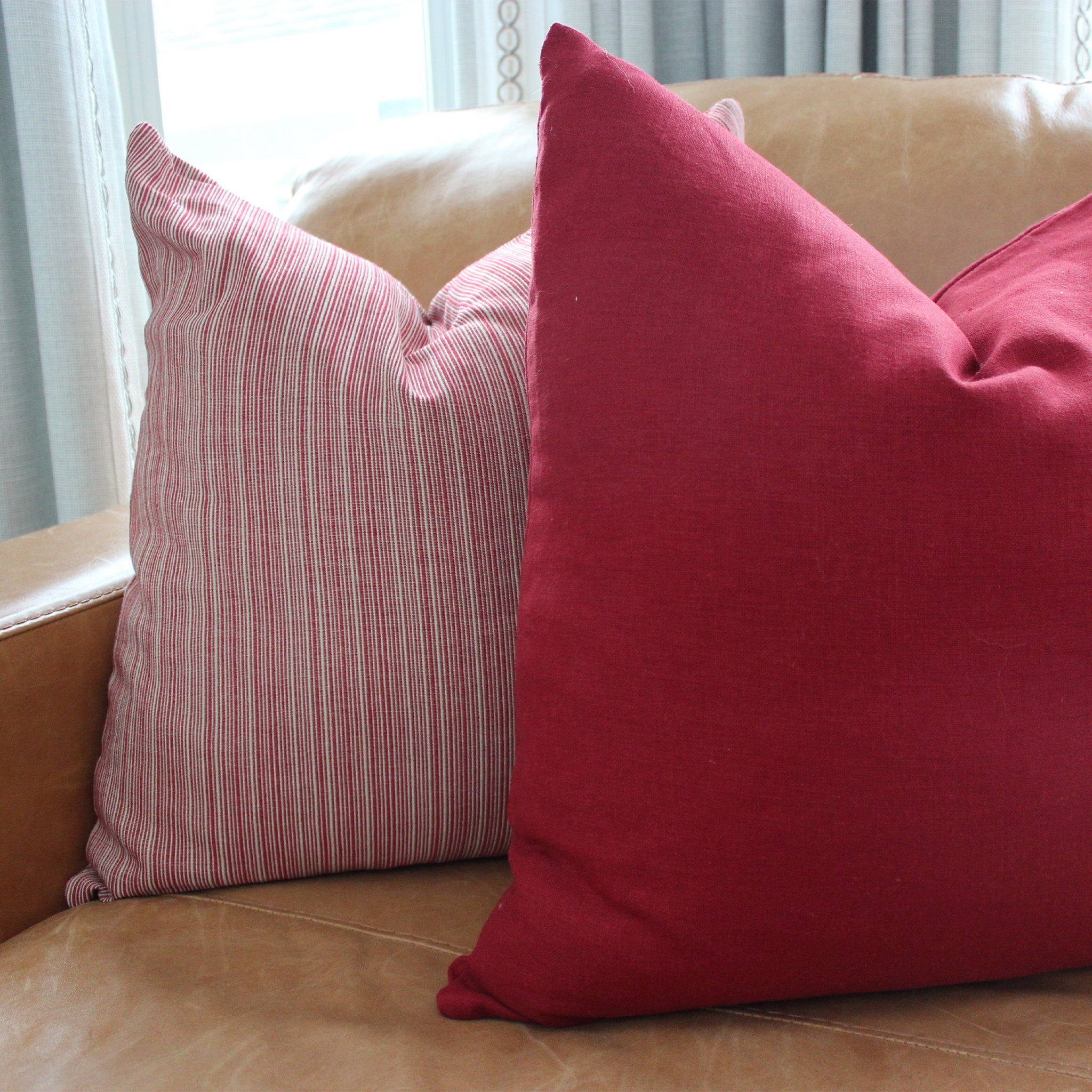 Santa Stripe Pillow Cover