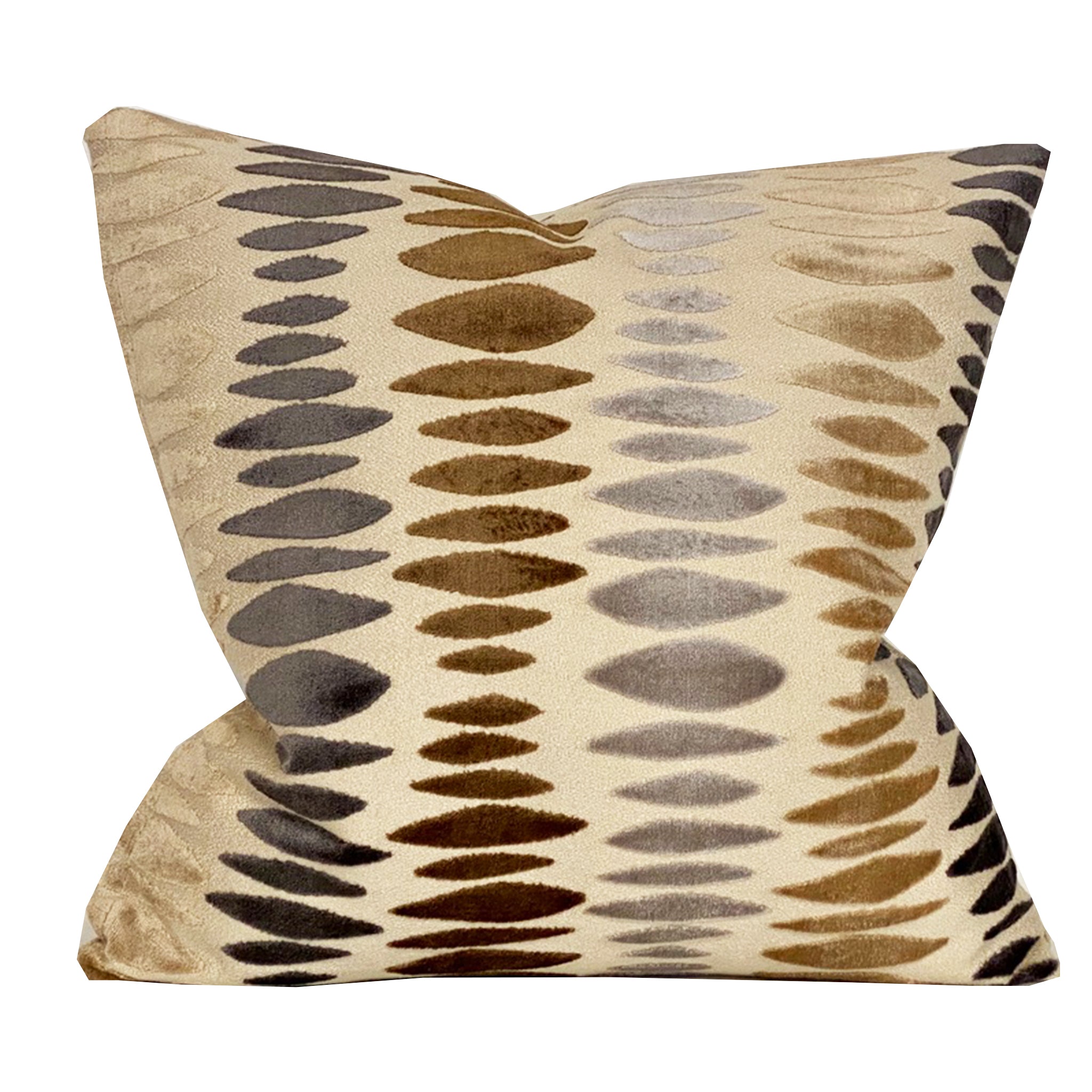 Prospero Oval Stripe Velvet Pillow Cover