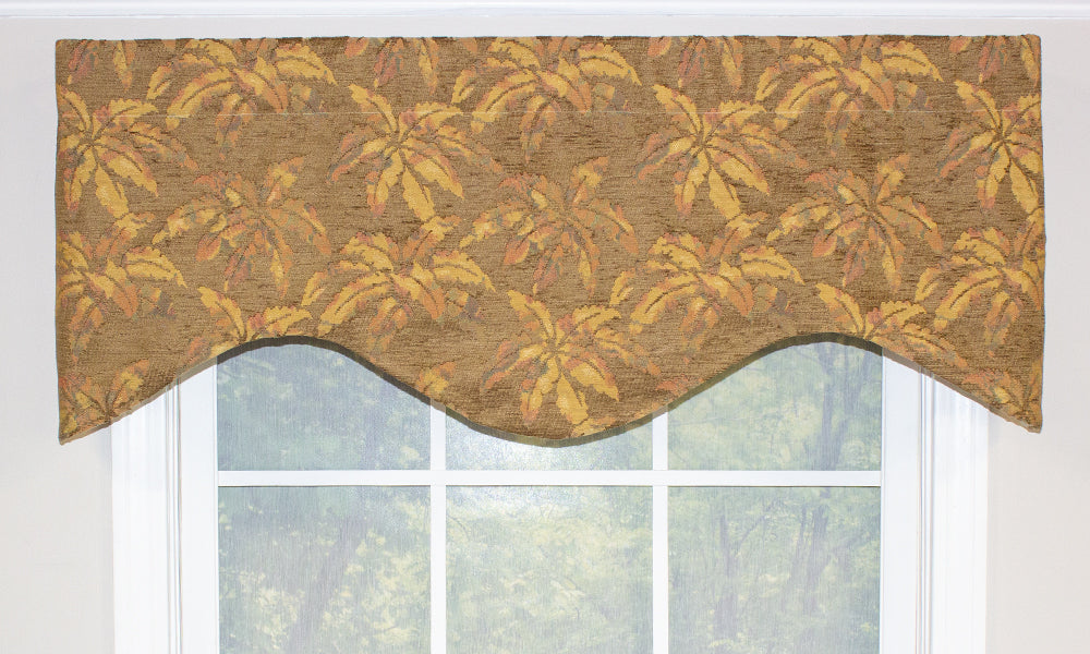 Valance Curtains, Window Treatments, Palm Leaf Curtains, Palm Leaf Window Treatments, Window Treatment Company