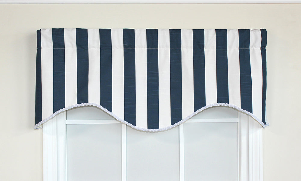 Coastal Stripe Cornice Valance