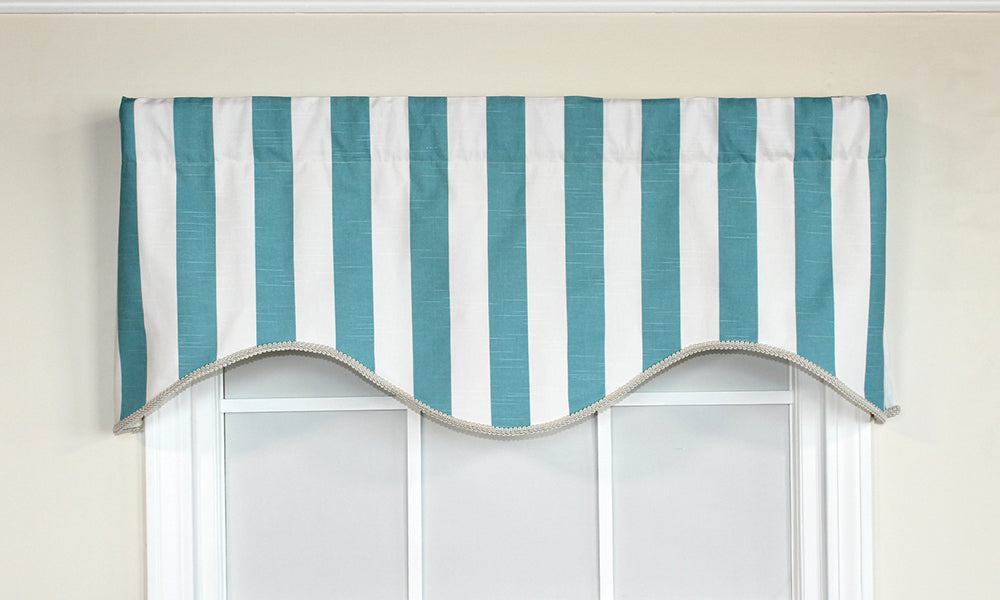 Coastal Stripe Cornice Valance