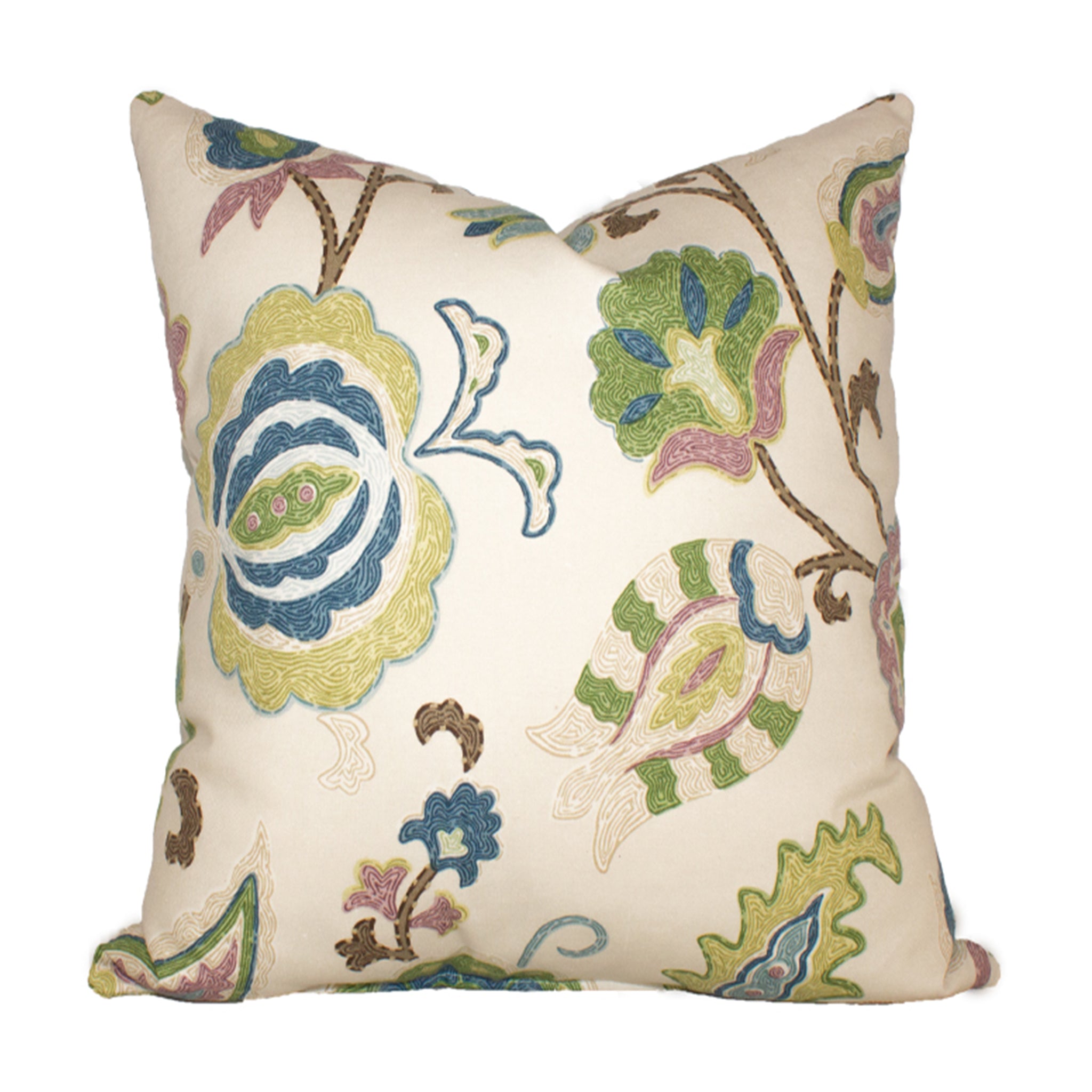 Folksy Flowers Pillow