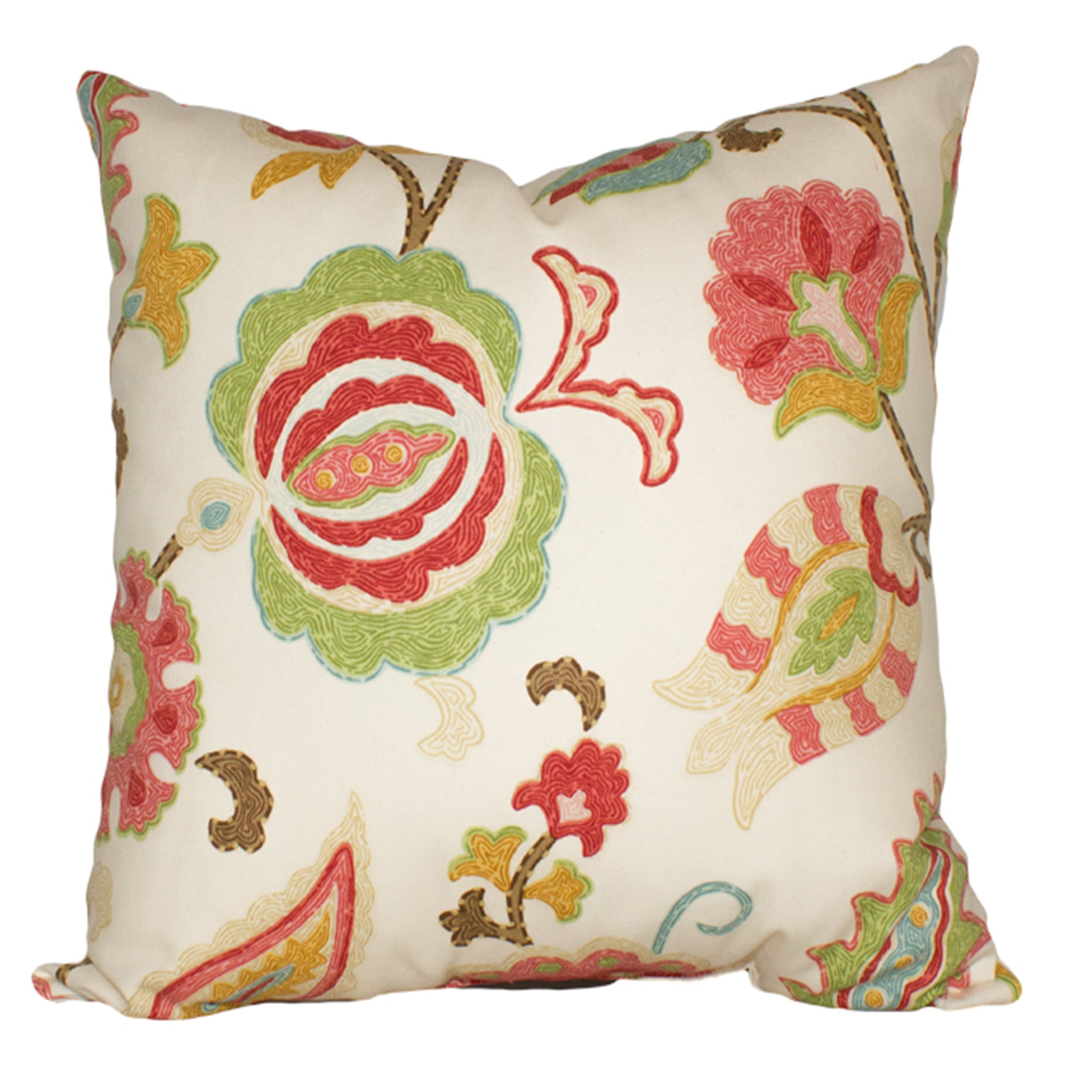 Folksy Flowers Pillow