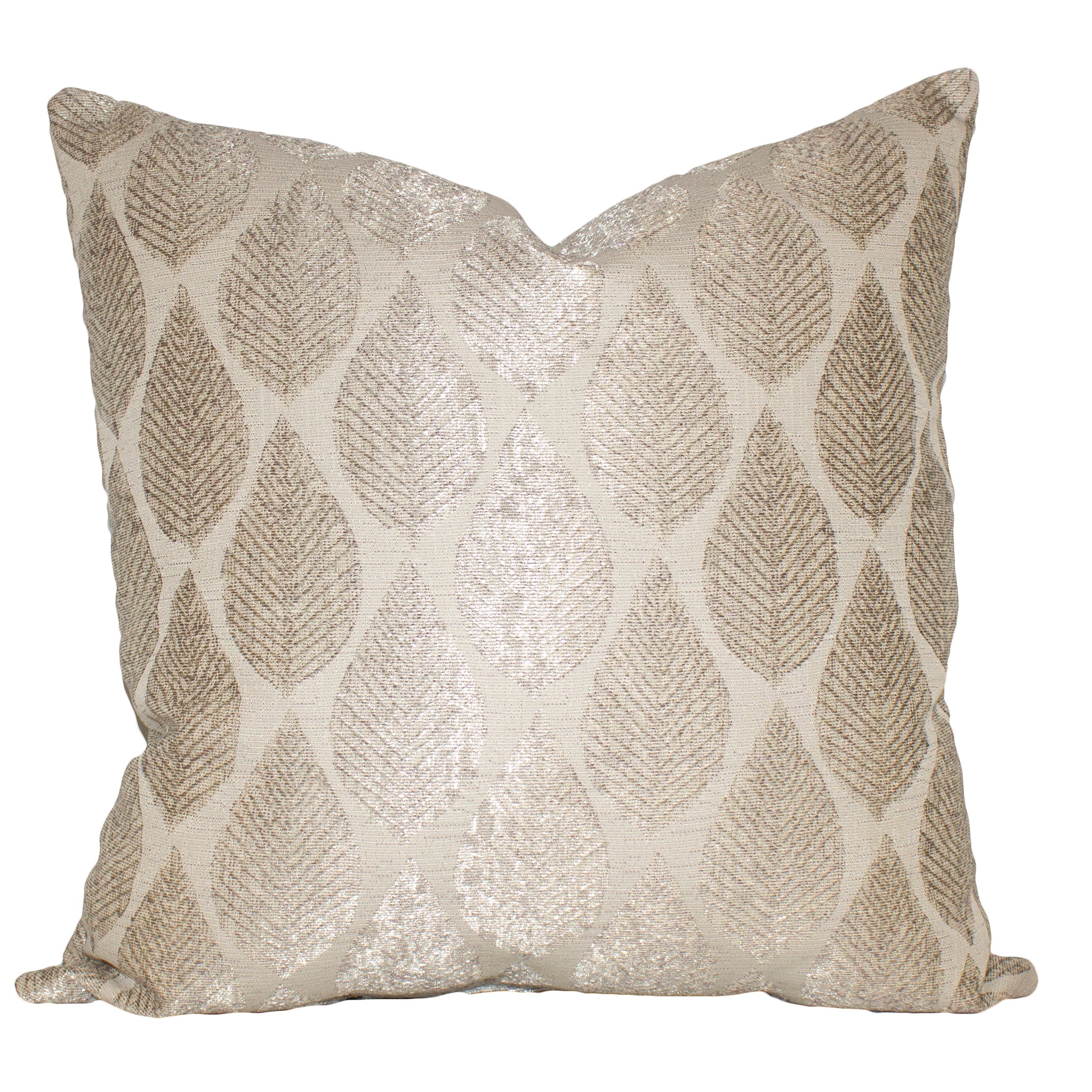 Metallic Leaves Pillow
