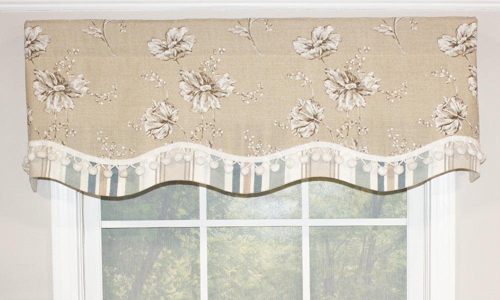 Floral Glory Valance, Floral Valance, Floral Designer Window Treatment, Designer Curtains for Sale, Valance Curtains, Window Treatment Company