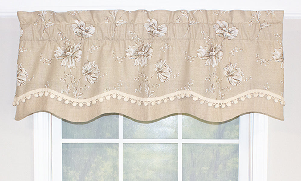 Floral Glory Valance, Floral Valance, Floral Designer Window Treatment, Designer Curtains for Sale, Valance Curtains, Window Treatment Company