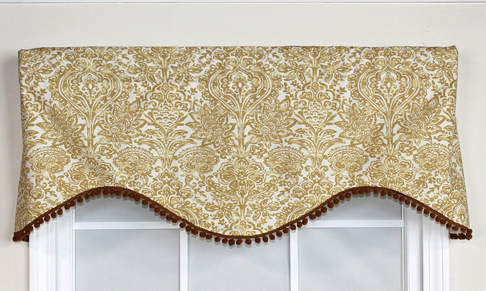 Silo Cornice Valance with Pom Poms