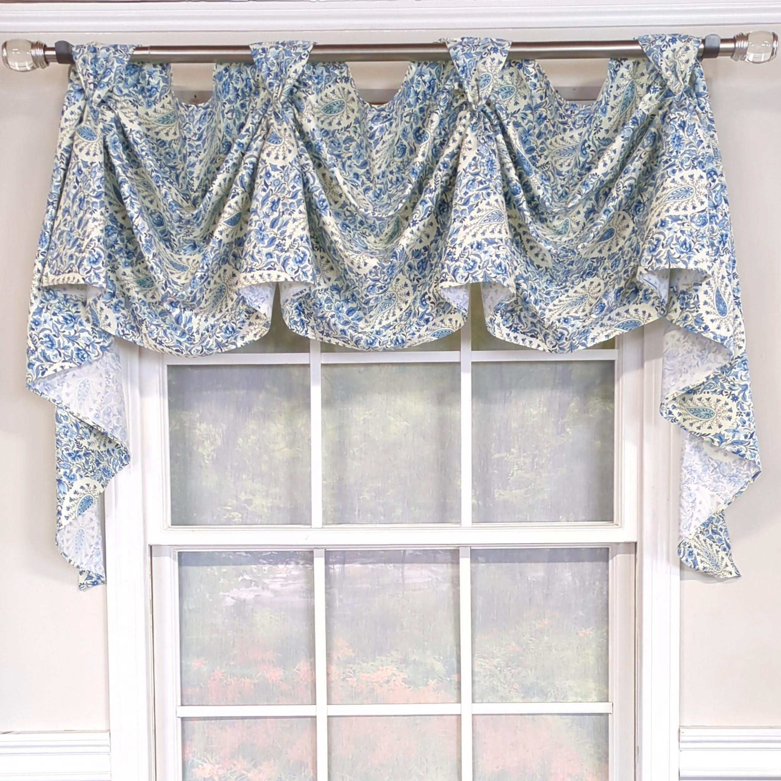 Delft Paisley Victory Swag Valance