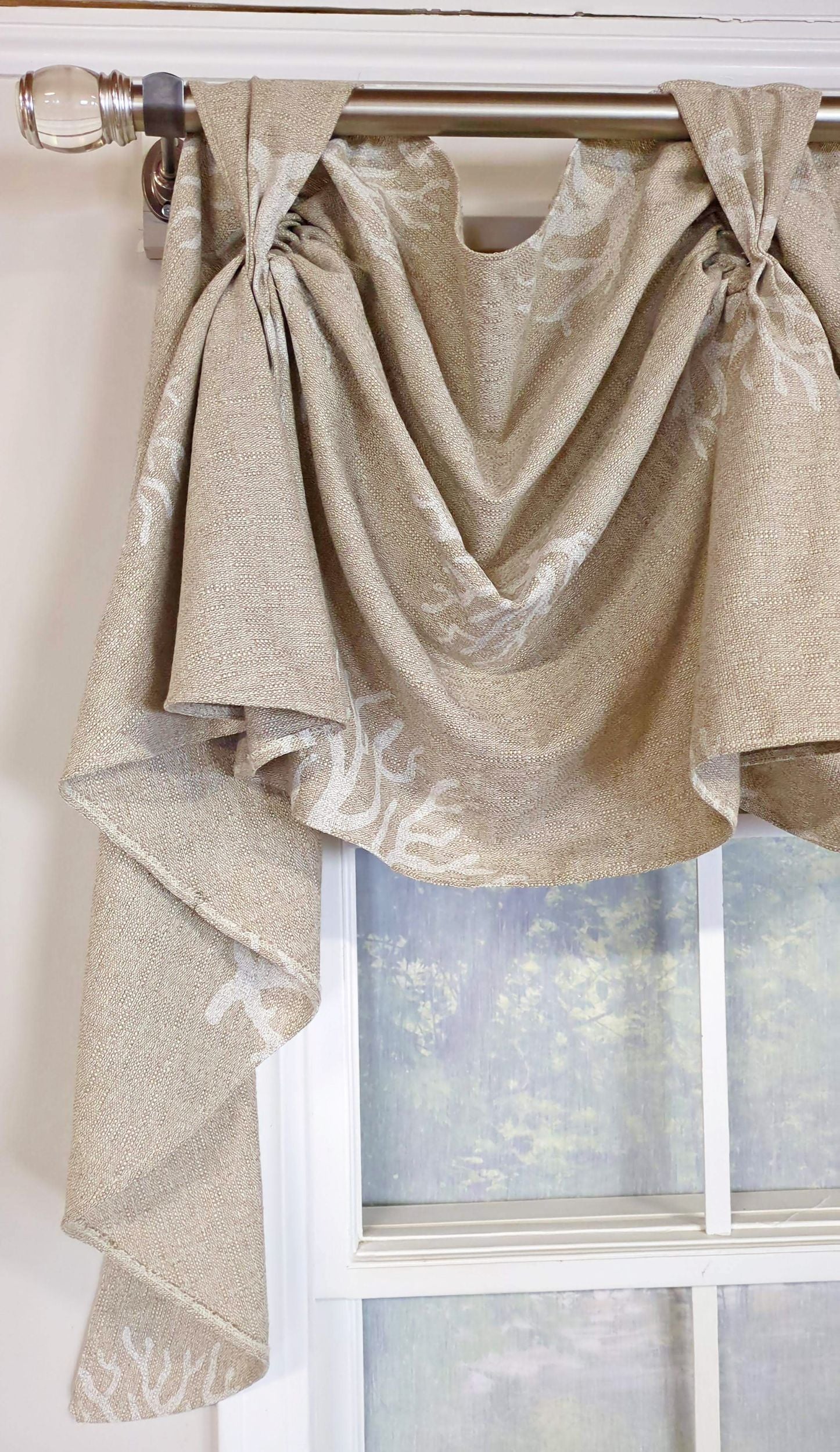 Quiet Coral Victory Swag Valance