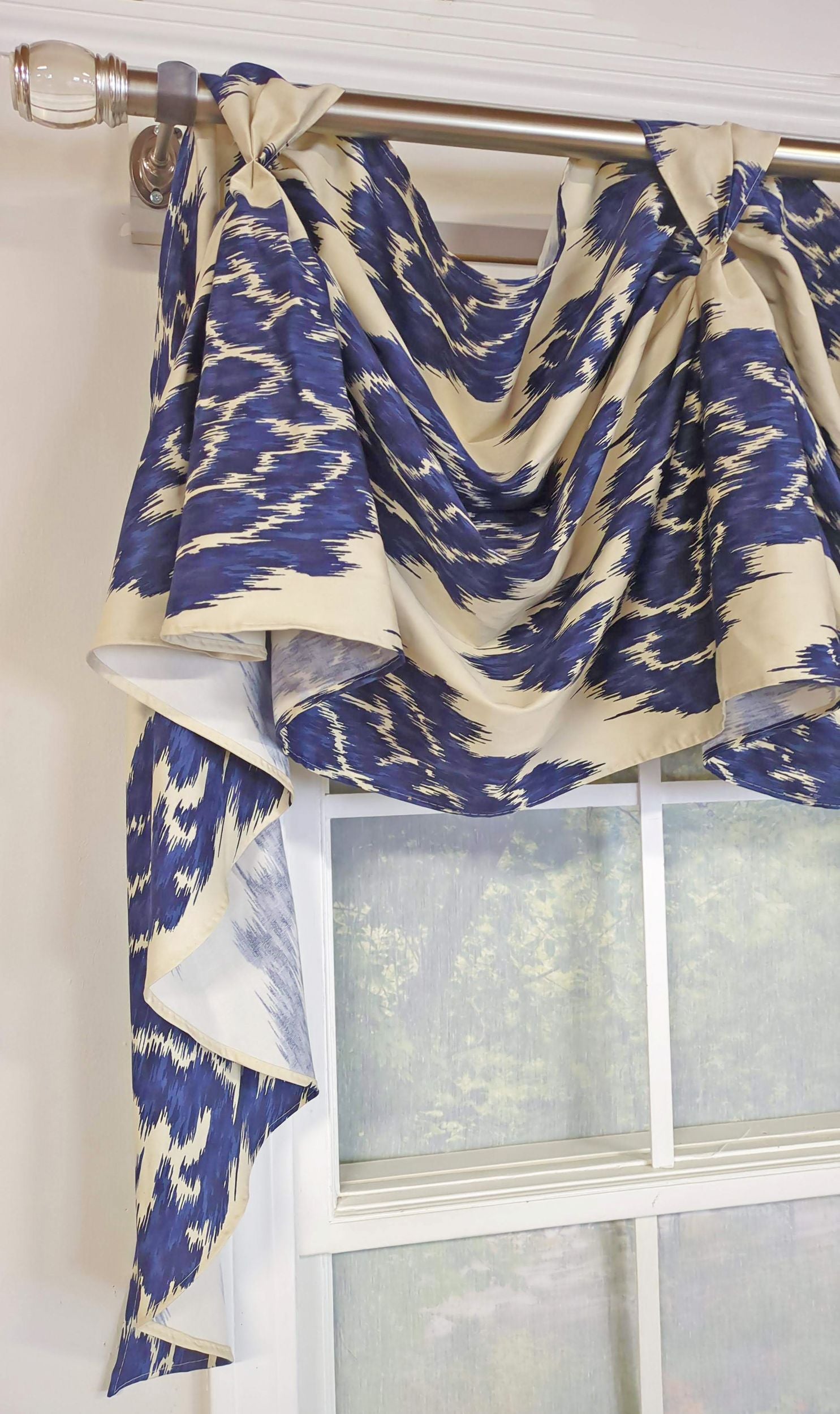 Royal Ikat Victory Swag Valance