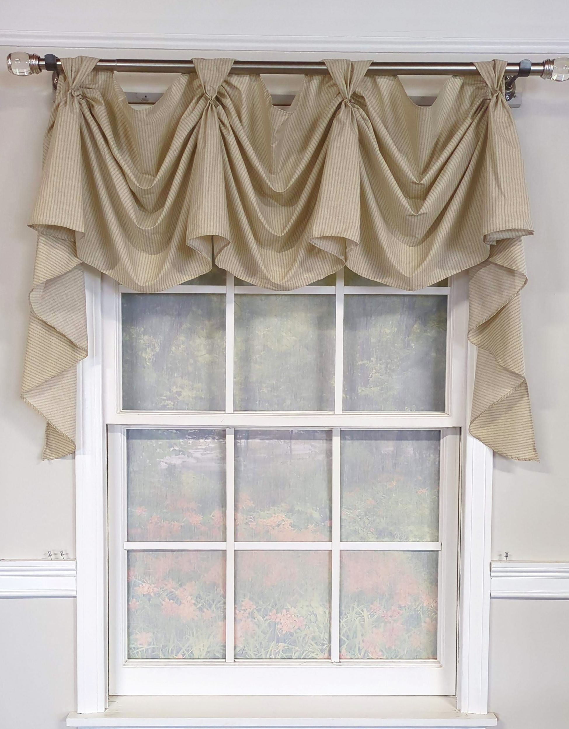 Tidy Ticking Victory Swag Valance