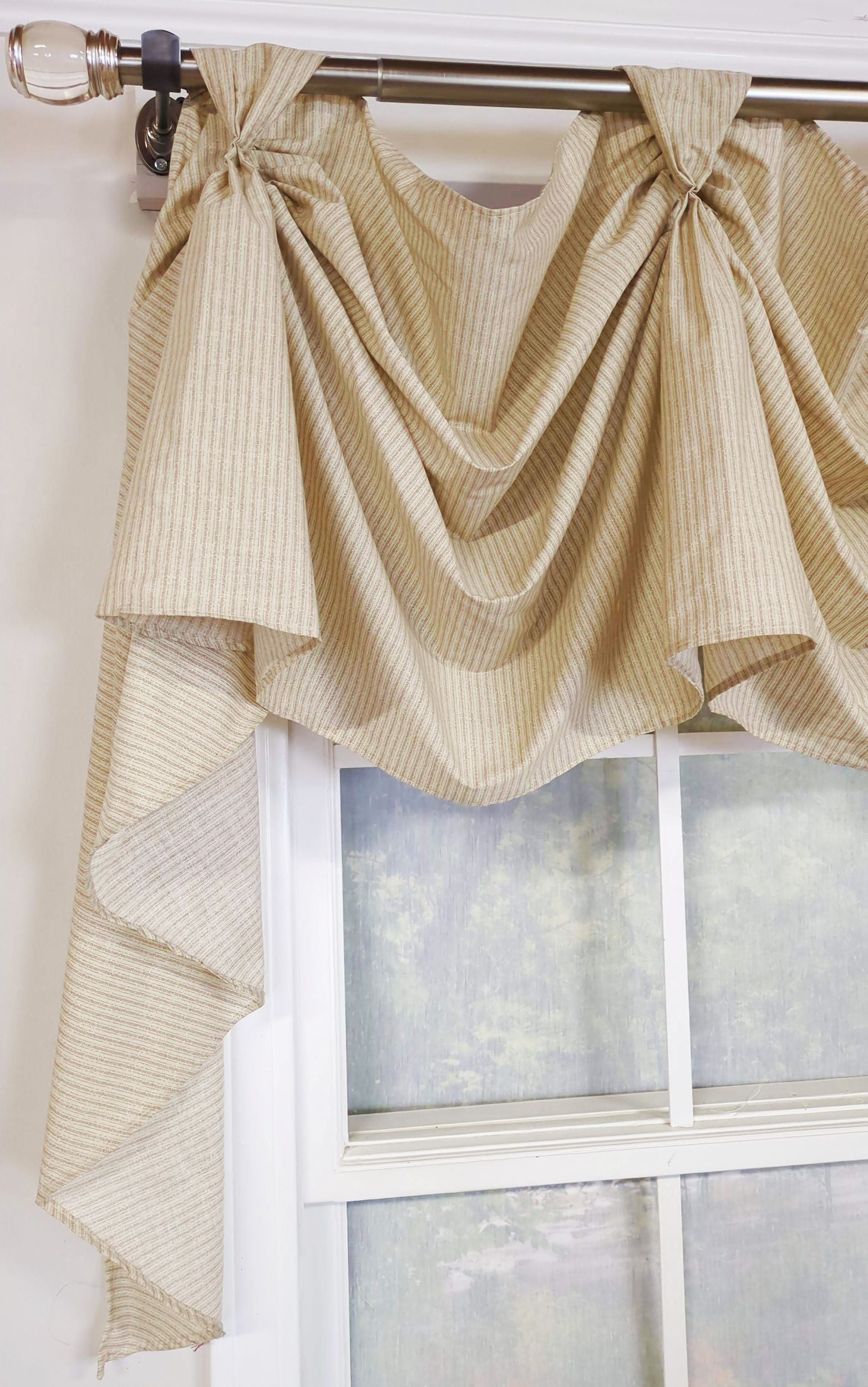 Tidy Ticking Victory Swag Valance