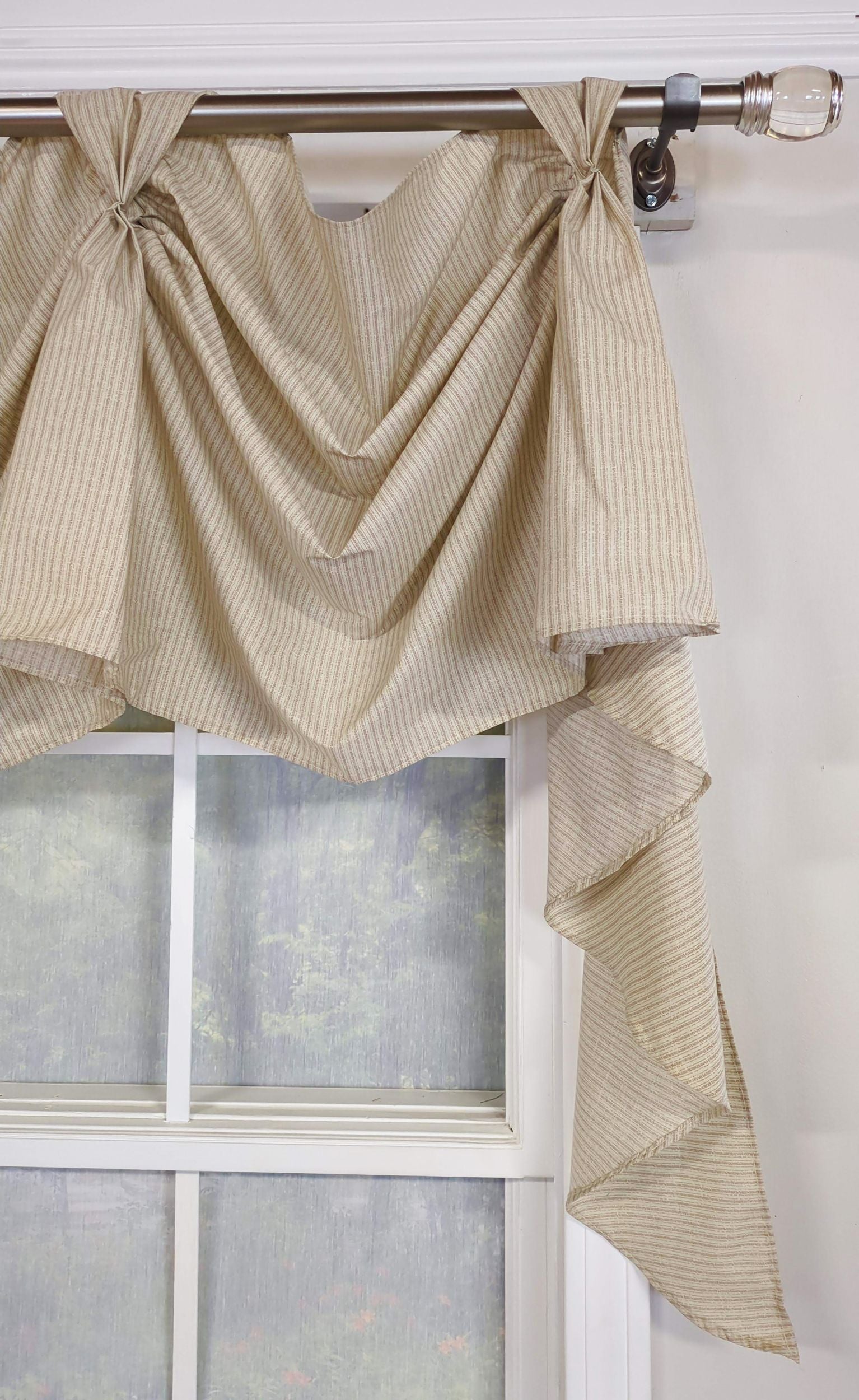 Tidy Ticking Victory Swag Valance