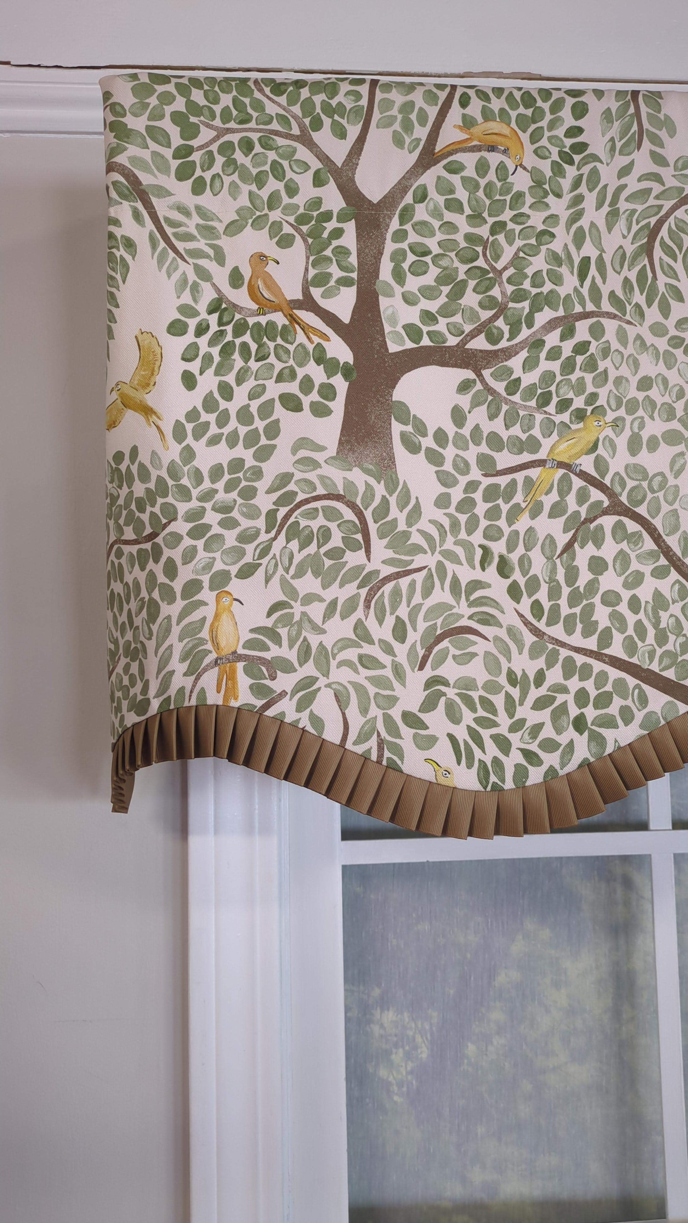 Tree Bird Provance Valance