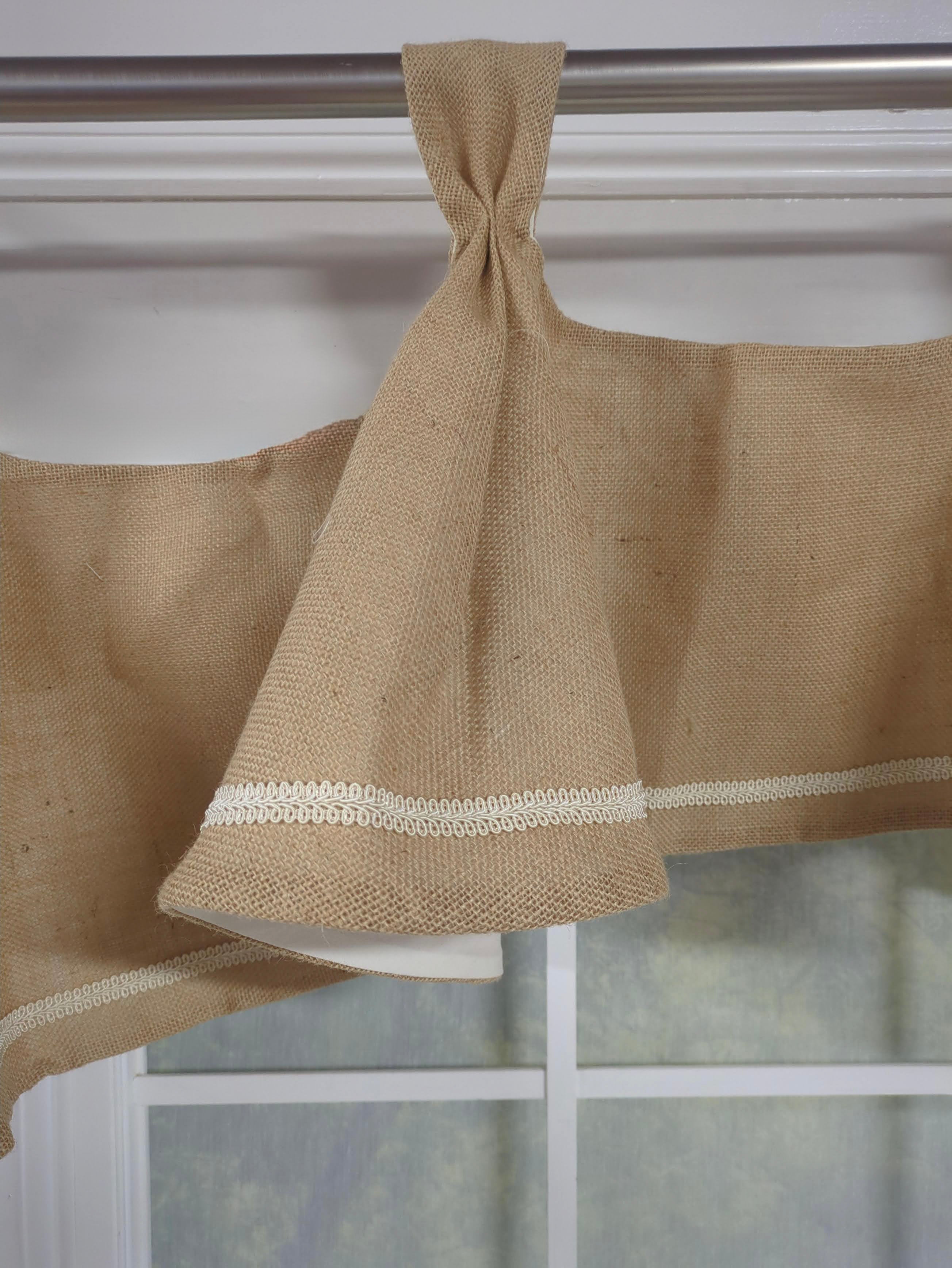 Natural Burlap Jaime Valance