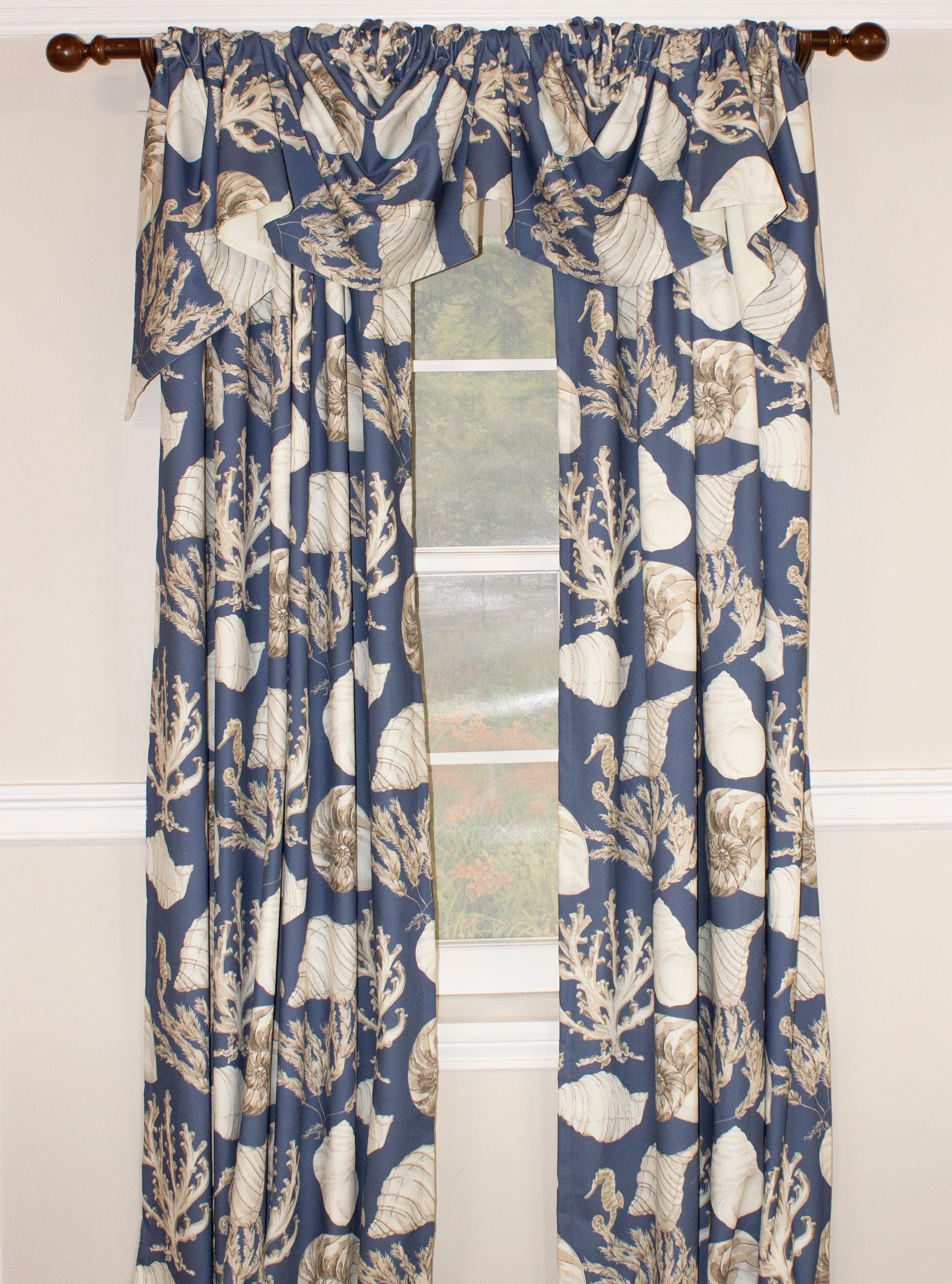 Deep Sea Toile Austrian Valance