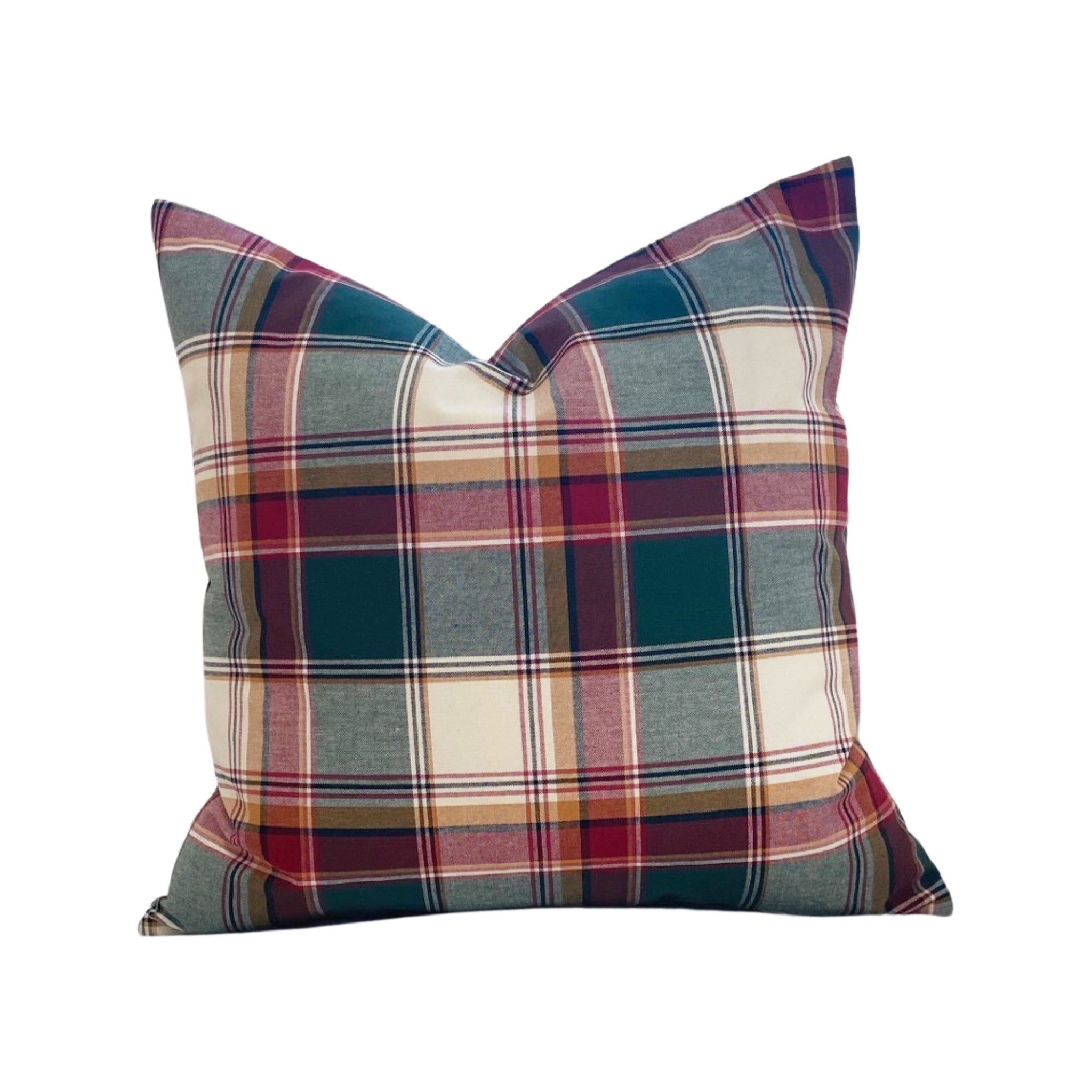 Holiday Plaid Pillow Cover