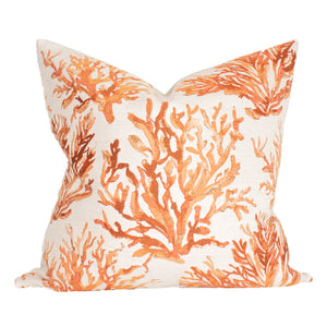 Coral Woven Pillow Cover