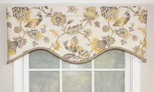Load image into Gallery viewer, floral window valance, bird window valance, country curtain valance, designer window treatment