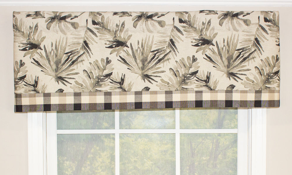 Frondly Straight Banded Valance