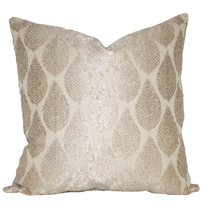 Metallic Leaves Pillow