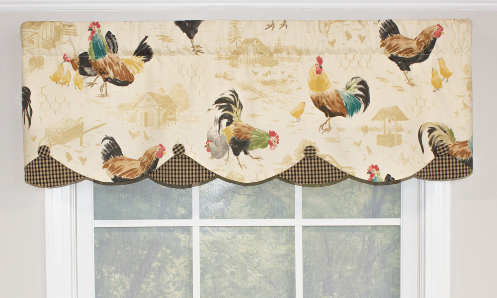 Prancing Rooster Petticoat Valance