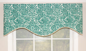 floral medallion window valance, valances, designer window treatment