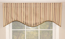 Load image into Gallery viewer, Striped Window Valance, Gold Striped Window Valance, Valance Curtains, Window Treatment Company, Hartford Window Treatment Company, Connecticut Window Treatment Company, Country Curtains